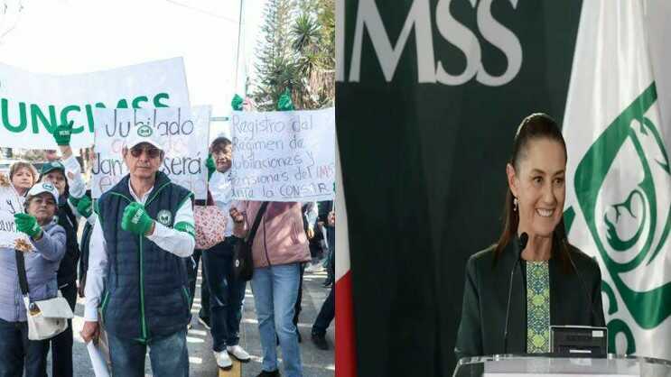 Jubilados del IMSS reclaman a Sheinbaum devolución de fondos Afores