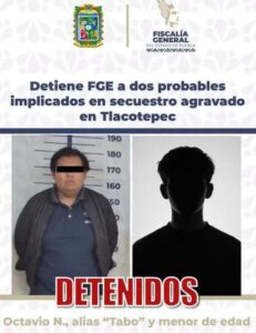 CAEN DOS POR SECUESTRO AGRAVADO EN TLACOTEPEC