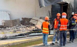 DOS HERIDOS TRAS COLAPSO EN FISCALÍA