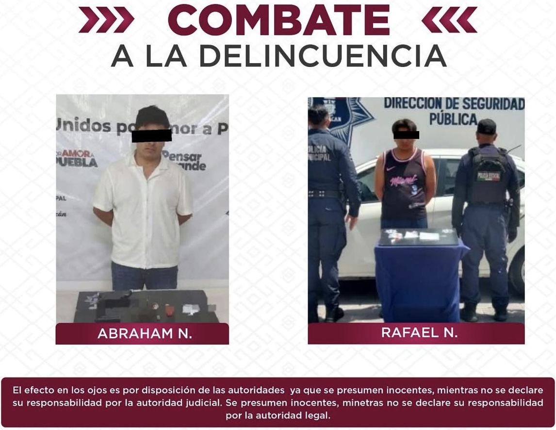 OPERATIVOS EN TEHUACÁN DEJAN DOS DETENIDOS 