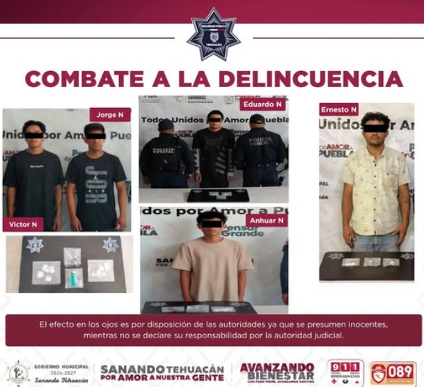 DESMANTELAN BANDA DE NARCOMENUDEO EN TEHUACÁN