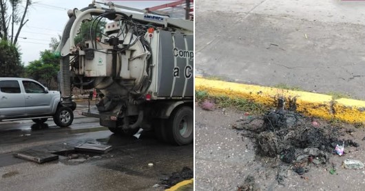 OOSAPAT REALIZA DESAZOLVE EN HUIZACHERA